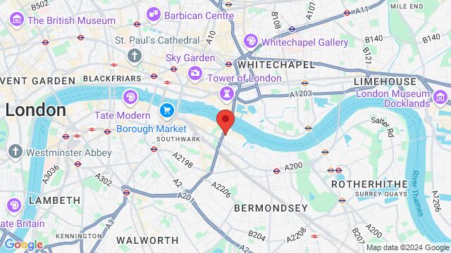 Map of the area around 12 Horselydown Lane, London, EN, GB