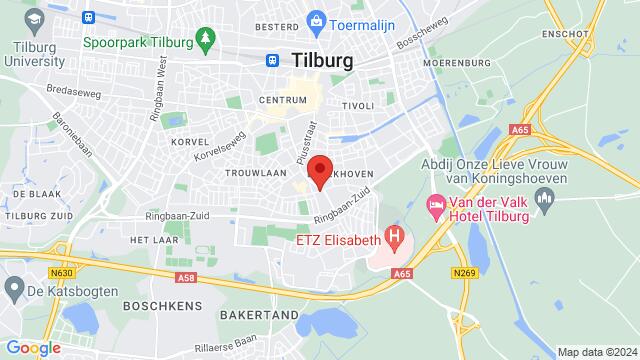Karte der Umgebung von Groenstraat 142, 5021 LM Tilburg, Nederland,Tilburg, Netherlands, Tilburg, NB, NL