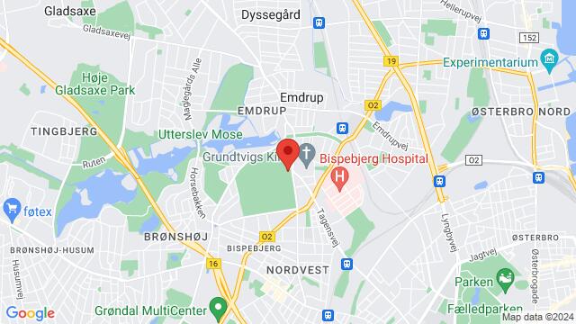 Mapa de la zona alrededor de Bispebjerg Torv 1, 2400 København NV, Danmark,Copenhagen, Frederiksberg, SF, DK