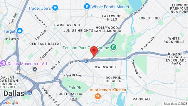 Map of the area around 5440 East Grand Avenue, Dallas, TX, US