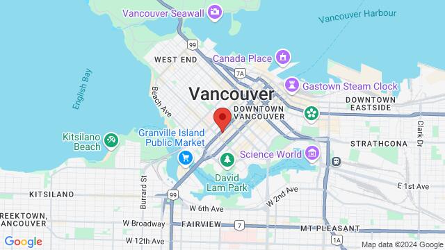 Karte der Umgebung von 1180 Howe Street,Vancouver,V6Z 1R2,CA, Canada, Vancouver, BC, CA