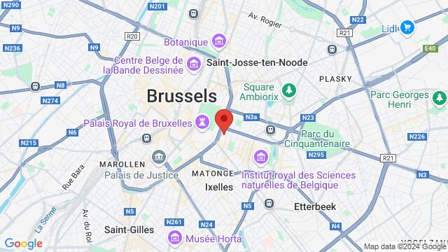 Map of the area around Rue Montoyer 1,Brussels, Belgium, Brussels, BU, BE