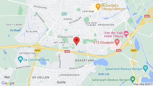Map of the area around T-Kwadraat - Tilburg  (NL)