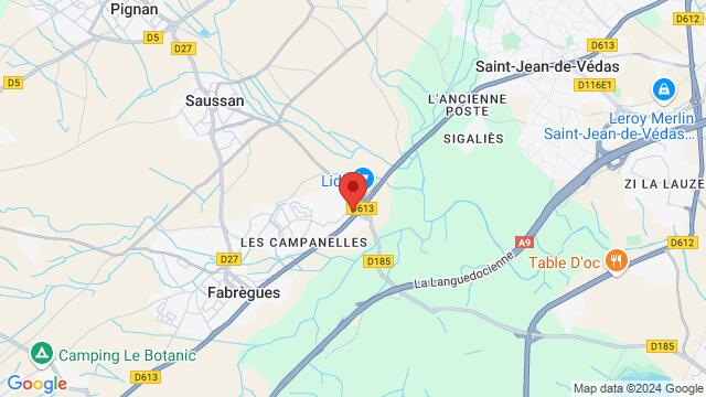 Map of the area around Atelier Danses, 20 Av. Charles de Gaulle, 34690 Fabrègues, France