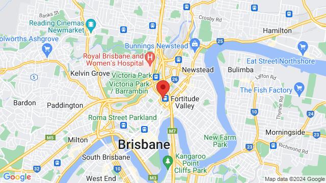 Map of the area around BrewDog Fortitude Valley