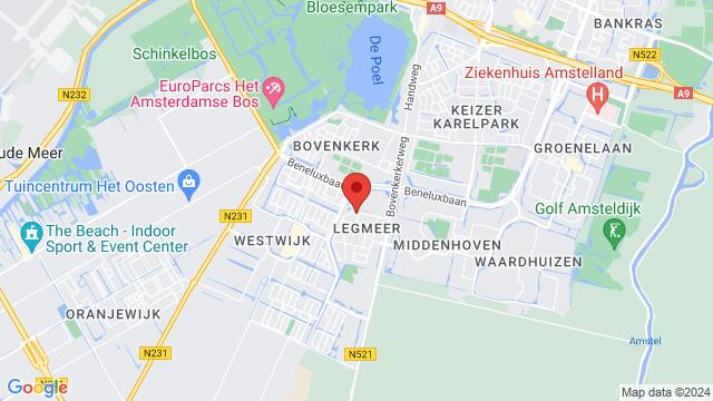 Map of the area around Touwslagerij 11, 1185 ZP Amstelveen, The Netherlands