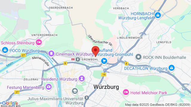 Map of the area around Matterstockstraße 32, Würzburg,