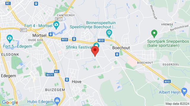 Map of the area around Welvaartstraat 81, Boechout