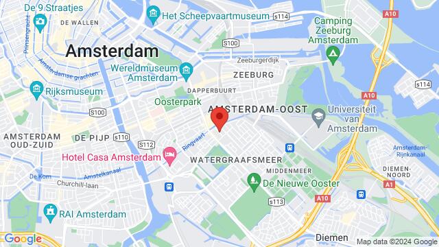 Map of the area around Bredewegfestival, Amsterdam, Netherlands, Amsterdam, NH, NL