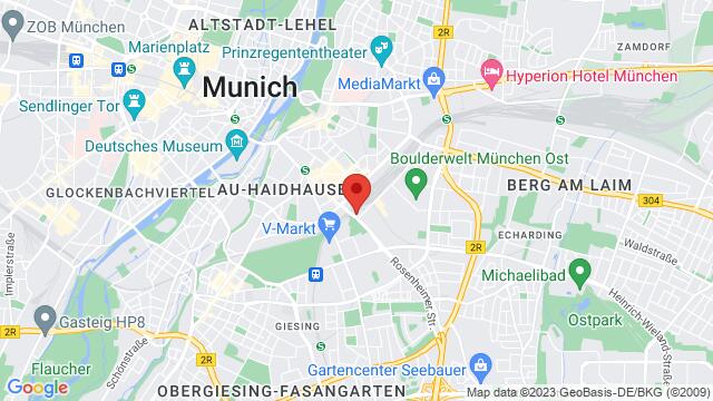 Mapa de la zona alrededor de Rosenheimer Straße 139, 81671, München