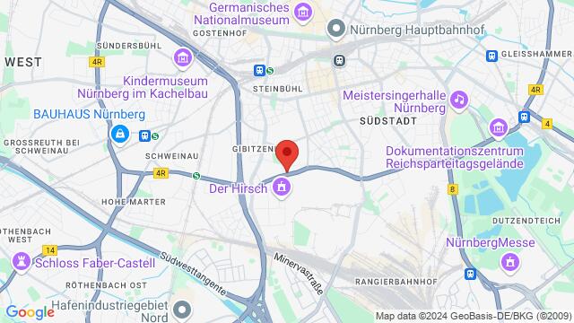 Map of the area around Ulmenstraße 53A , Nuernberg ,