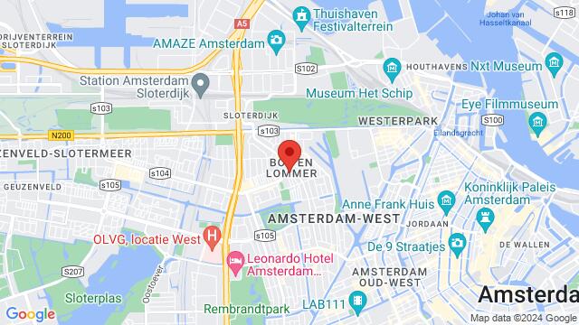 Map of the area around Bos en Lommerweg 191, 1055 DT Amsterdam, Nederland,Amsterdam, Netherlands, Amsterdam, NH, NL