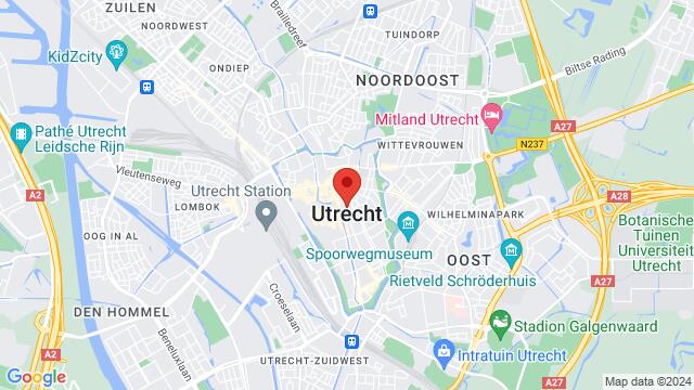 Carte des environs Domplein 4, Utrecht, The Netherlands