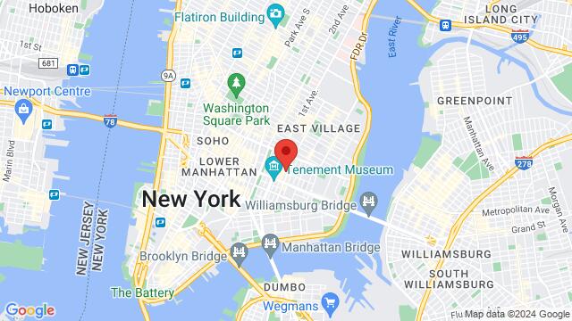 Map of the area around 110 Rivington St, New York, NY 10002