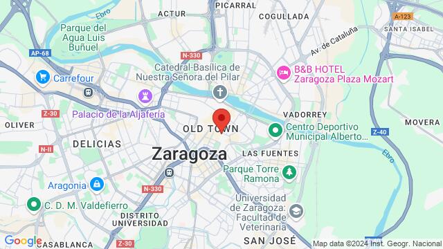 Map of the area around Coso, 86,Zaragoza, Spain, Zaragoza, AR, ES