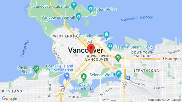 Map of the area around Vancouver Art Gallery, 750 Hornby Street, Vancouver, BC V6Z 2H7, Vancouver, V6Z 2H7, CA