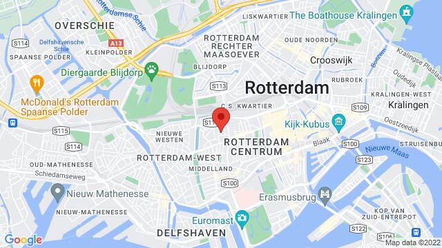 Carte des environs Oostervantstraat 25, Rotterdam, The Netherlands