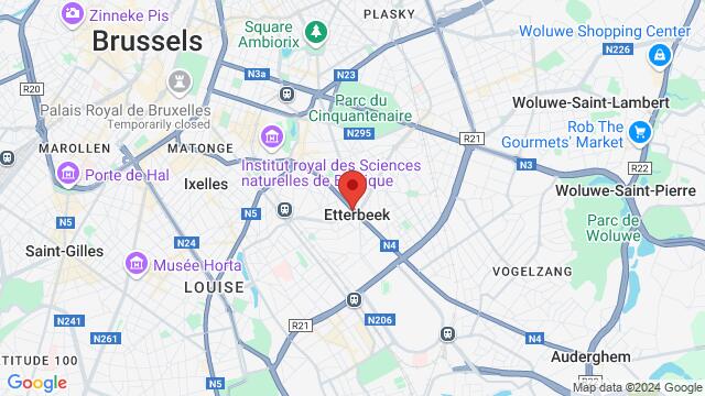 Map of the area around Chausée de Wavre 651, Etterbeek,