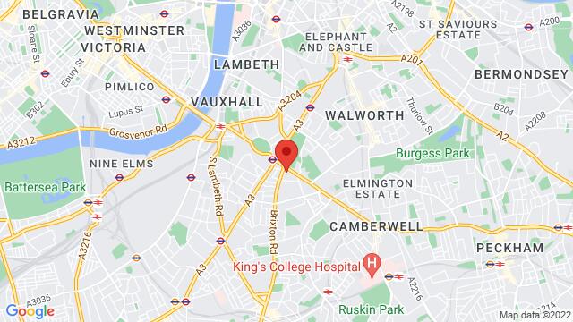 Map of the area around Flow Dance Studios, Unit 03, Canterbury Court, Kennington Business Park, Brixton Road, SW9 6DE London