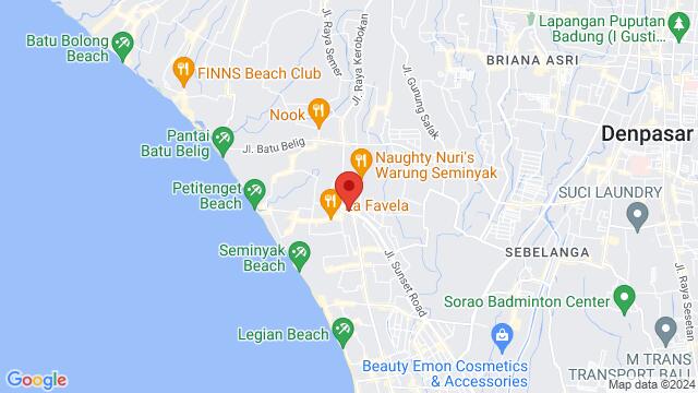 Map of the area around l. Sunset Road No.30, , Bali, Bali