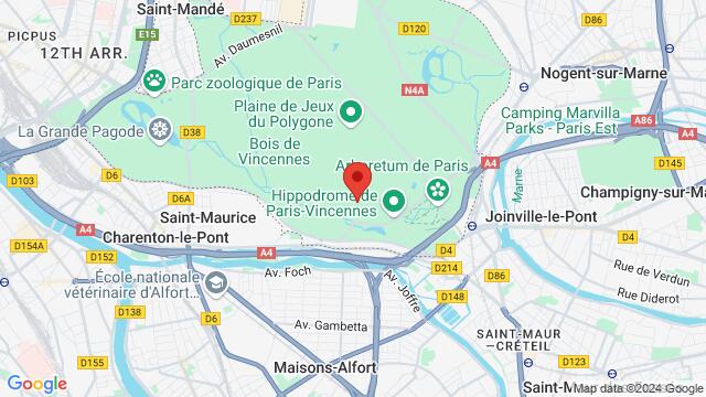 Map of the area around Salon Toffoli, Route du Pesage, Paris, France