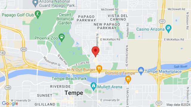 Mapa de la zona alrededor de Mijana Grill Az, 1290 N Scottsdale Rd, Tempe, AZ, 85281, United States