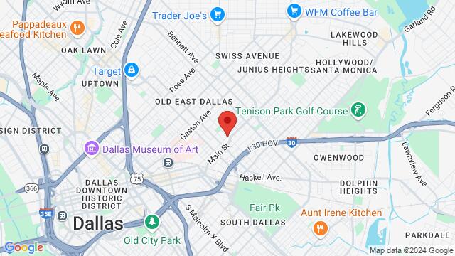 Map of the area around 4420 Elm Street, 75226, Dallas, TX, US