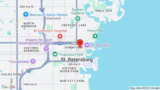 Map of the area around Main Grove, 225 2nd Avenue North, St. Petersburg, FL 33713, St. Petersburg, FL, 33713, US