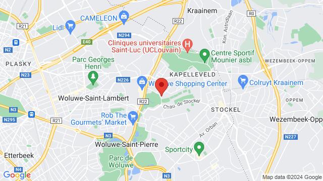 Map of the area around Av. Jean-François Debecker 54B, 1200 Woluwe-Saint-Lambert, Brussels, Belgium