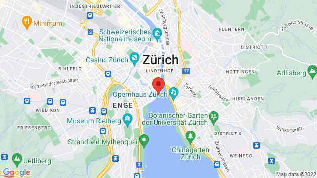 Kaart van de omgeving van Bürkliplatz Zürich