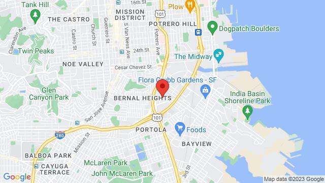 Karte der Umgebung von 550 Barneveld Avenue, San Francisco, CA, US