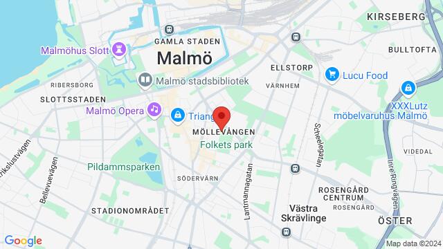 Map of the area around Norra Parkgatan 2, 21422 Malmö, Sweden