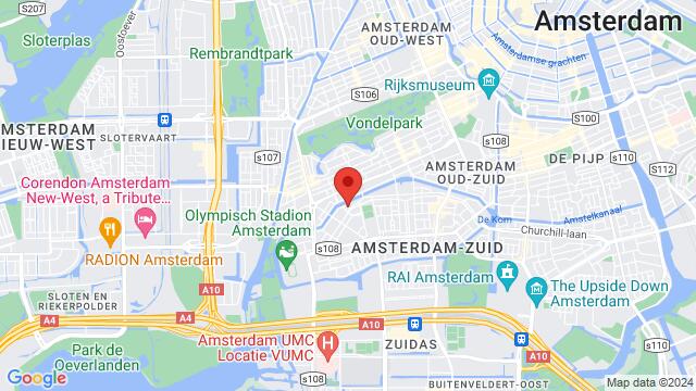 Map of the area around Olympiaweg 14, Amsterdam, The Netherlands