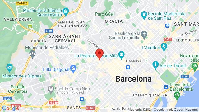 Karte der Umgebung von Carrer aribau 191, Barcelona, Barcelona