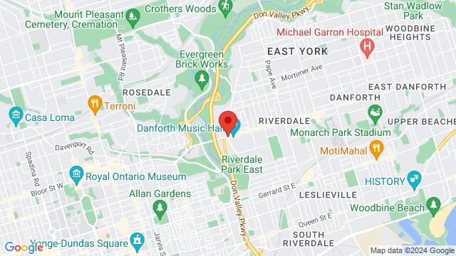 Karte der Umgebung von 95 Danforth Avenue, #401,Toronto, Ontario, Toronto, ON, CA