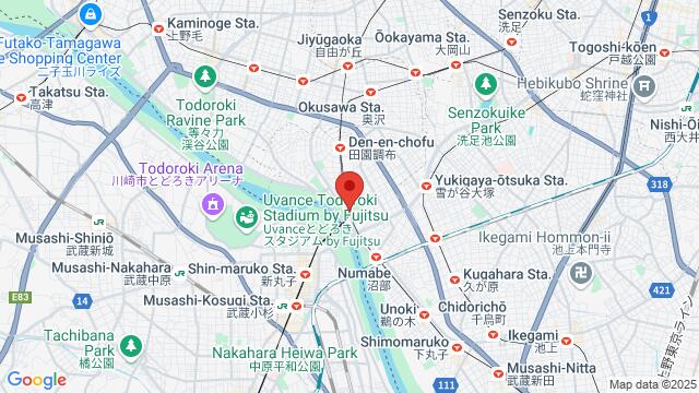 Map of the area around 1-53-8 Denenchofu Ota-ku, , Tokyo, TY, JP