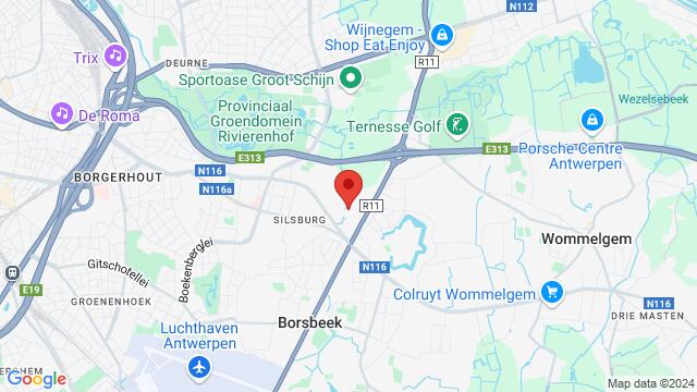 Map of the area around Bowling Stones Terras Autolei 113 2160 Wommelgem