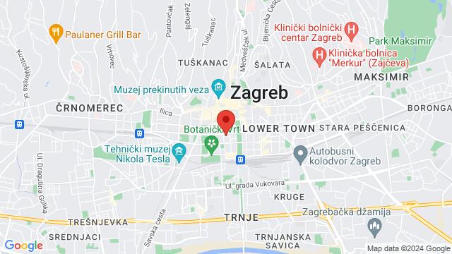 Map of the area around Ulica Ante Kovačića 4, Zagreb, GZ, HR