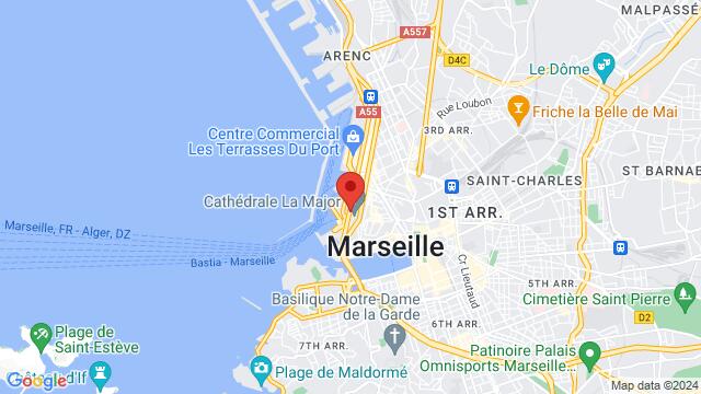 Map of the area around 40 Boulevard Jacques Saade 13002 Marseille