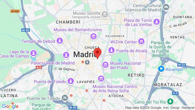 Map of the area around Calle de Alcalá, 42, 28014 Madrid (Madrid), España,Madrid, Spain, Madrid, MD, ES