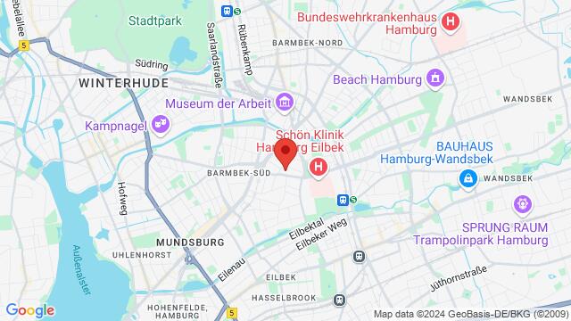 Mapa de la zona alrededor de Dehnhaide 55, Hamburg, Hamburg