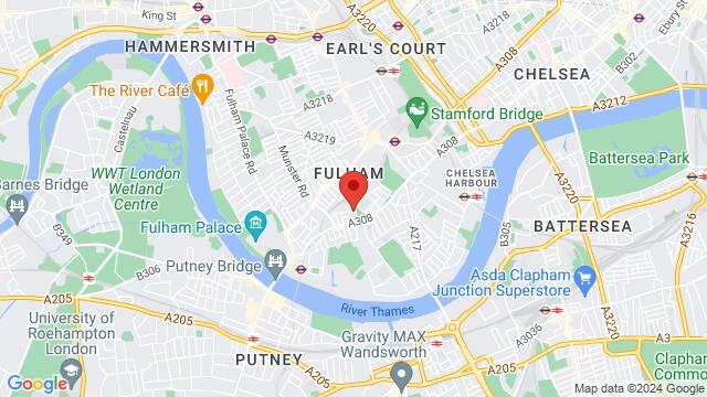 Karte der Umgebung von 18A Parsons Green, SW6 4UH, London, EN, GB
