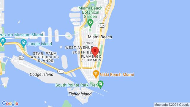 Map of the area around 915 Washington Ave, Miami Beach, FL 33139, United States, Miami Beach, FL, US