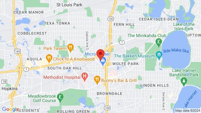 Map of the area around Duende Dance Studio, 5808R 36th St W, Saint Louis Park, MN, 55416, US