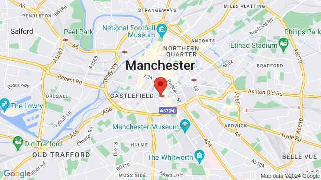 Map of the area around 54-56 Whitworth Street West, Manchester, EN, GB