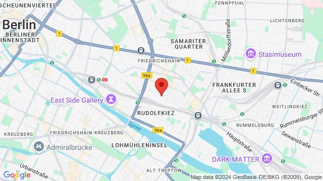 Map of the area around Revaler Straße 79, 10245 Berlin, Deutschland,Berlin, Germany, Berlin, BE, DE