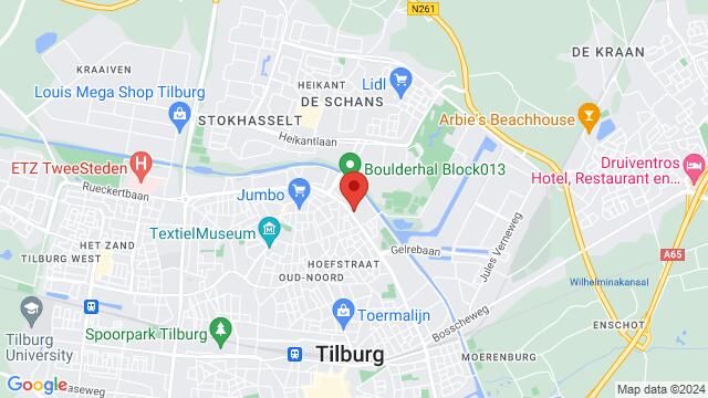 Map of the area around Ringbaan Oost 8-17, Tilburg