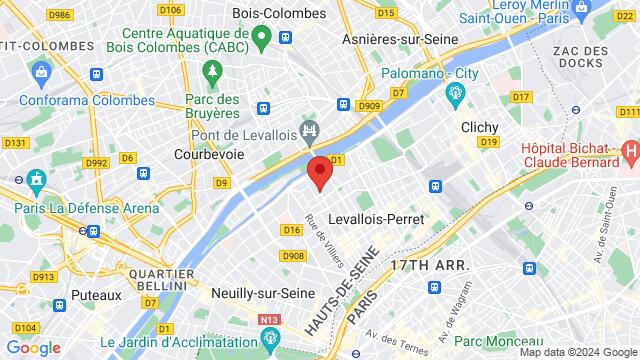 Map of the area around 141 rue Danton, 92300 LEVALLOIS-PERRET