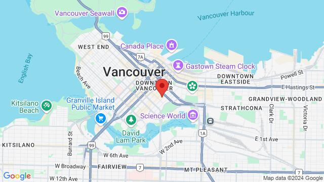 Map of the area around #110-750 Hamilton St.,Vancouver, British Columbia, Vancouver, BC, CA