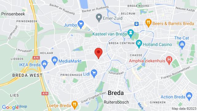 Karte der Umgebung von Haagweg 98, 4814 GH Breda